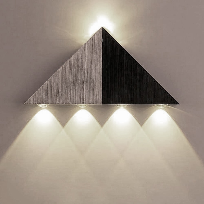 Lightinthebox LED Wall Light Modern 5W Triangle LED Wall Sconce Light Fixture Indoor Hallway Up Down Wall Lamp for Theater Studio Restaurant Hotel Multi-colored3
