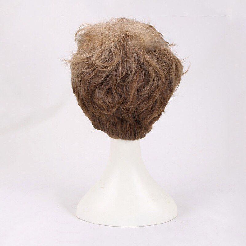 Fantastic Beasts and Where To Find Them Newt Scamander Short Brown Ombre Curly Cosplay Wigs Carnival Prop Hair Role Play4