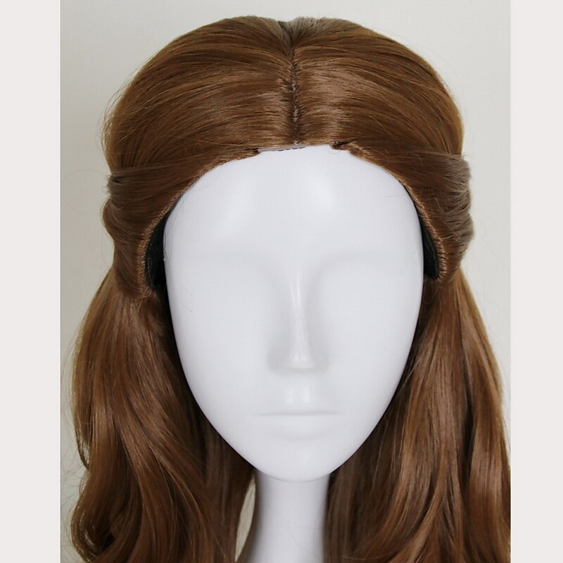 Beauty and The Beast Princess Bella Wig Cosplay  Women Long Wavy Brown Synthetic Hair  Party Role Play Wigs Halloween Wig4