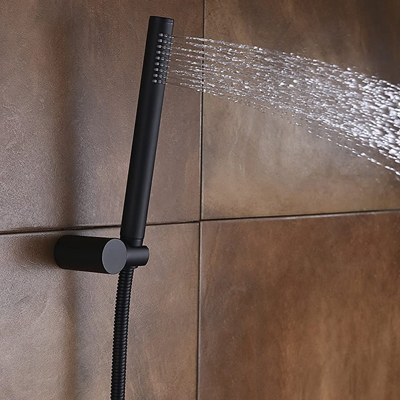 Shower Faucet,Shower Faucet Set Rainfall Shower Contemporary Painted Finishes Mount Inside Ceramic Valve Bath Shower Mixer Taps3