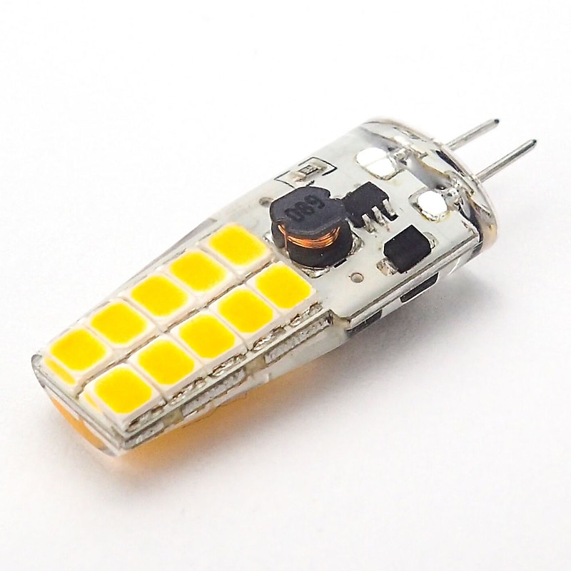 G4 LED Bulb 3W Equivalent to 20W-25W T3 JC Type Bi-Pin G4 Base Halogen Bulb AC/DC 12V Warm White 3000K G4 Light Bulb for Puck Light RV Under Counter Kitchen Lighting Under Cabinet Light 4 Pack4