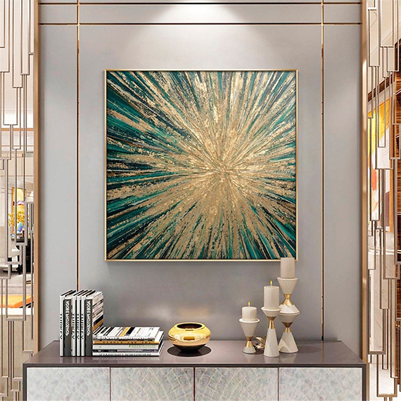 Oil Painting Handmade Hand Painted Wall Art Modern Gold Foil Picture Abstract Home Decoration Decor Rolled Canvas No Frame Unstretched2
