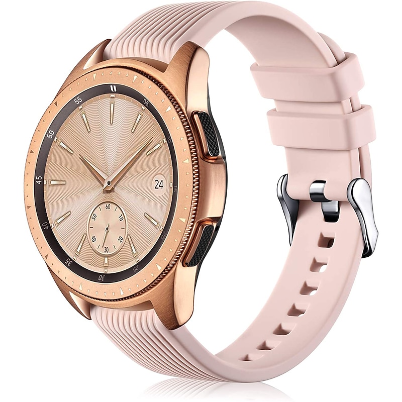 Watch Band for Samsung Galaxy Watch 7/6/5/4 40/44mm, Galaxy Watch 5 Pro 45mm, Galaxy Watch 4/6 Classic 42/46/43/47mm, Watch 3, Active 2, Gear S2 Soft Silicone Replacement  Strap 20mm Sport Band
