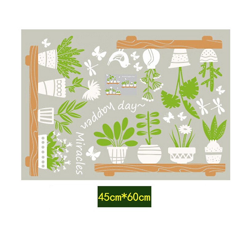 Cartoon Wall Stickers Pre-pasted PVC Removable Stickers, Home Decoration Wall Decal Wall Stickers for bedroom living room Bedroom / Kids Room &amp2