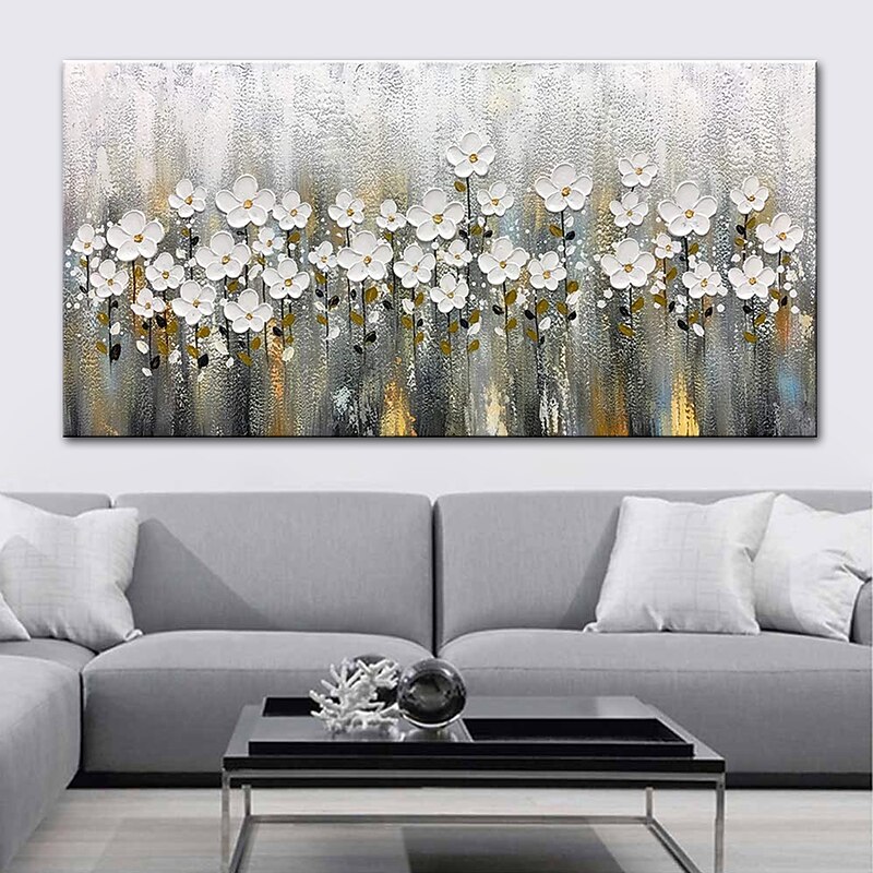Oil Painting Handmade Hand Painted Wall Art Mintura Modern Abstract Flowers Home Decoration Decor Rolled Canvas No Frame Unstretched