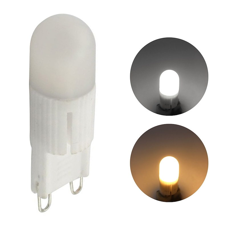 1pcs Bi-Pin G9 LED Light Bulb 3W Dimmable 30W Halogen Equivalent for Chandelier Pendant Ceiling Fan Desk Lamp AC220V3