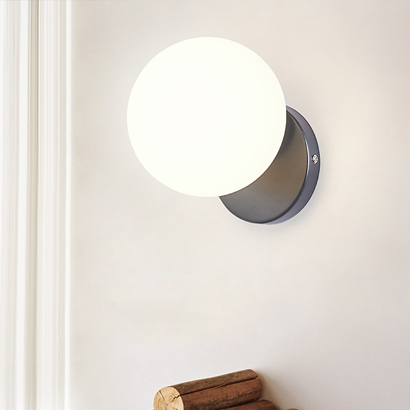 Lightinthebox LED Wall Light Matte Modern Nordic Style Wall Lamps Wall Sconces LED Wall Lights Living Room Dining Room Glass Wall Light 110-240 V4