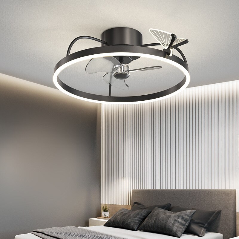 LED Ceiling Fan Light 45 55 cm Dimmable Ceiling Fan Metal Animal Pattern Painted Finishes LED Modern 220-240V3