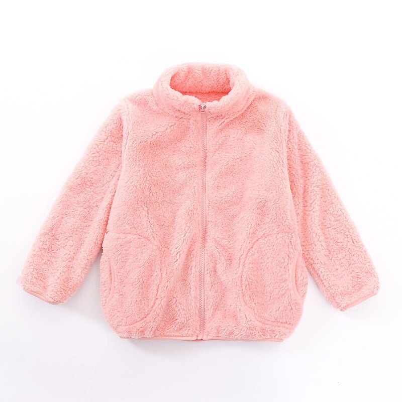 Kids Girls' Fleece Jacket Solid Color Active School Coat Outerwear 2-13 Years Fall Pink Red Navy Blue4