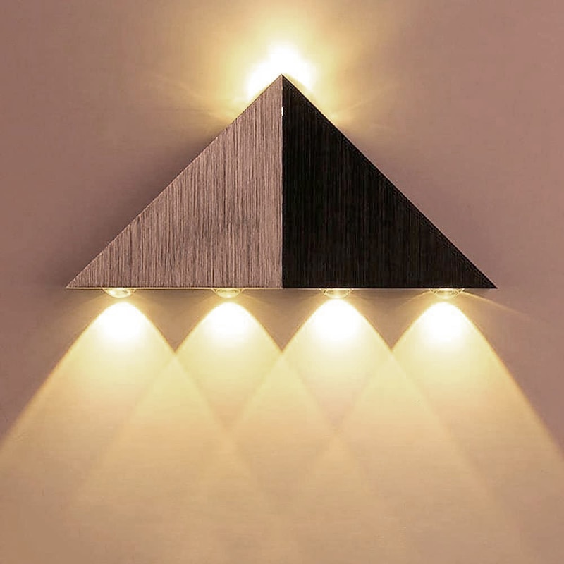 Lightinthebox LED Wall Light Modern 5W Triangle LED Wall Sconce Light Fixture Indoor Hallway Up Down Wall Lamp for Theater Studio Restaurant Hotel Multi-colored4