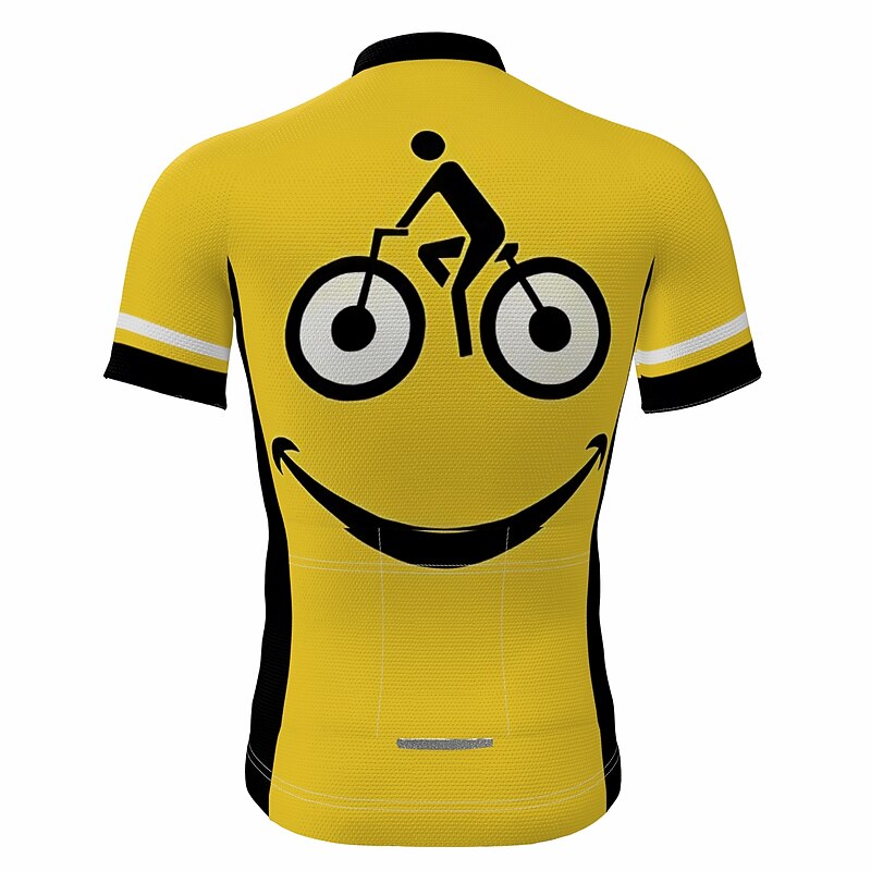 Men's Cycling Jersey Graphic Cartoon Funny Short Sleeve Bike Jersey Top with 3 Rear Pockets Mountain Bike MTB Road Bike Cycling Quick Dry Reflective Strips Back Pocket Moisture Wicking Sports Black3