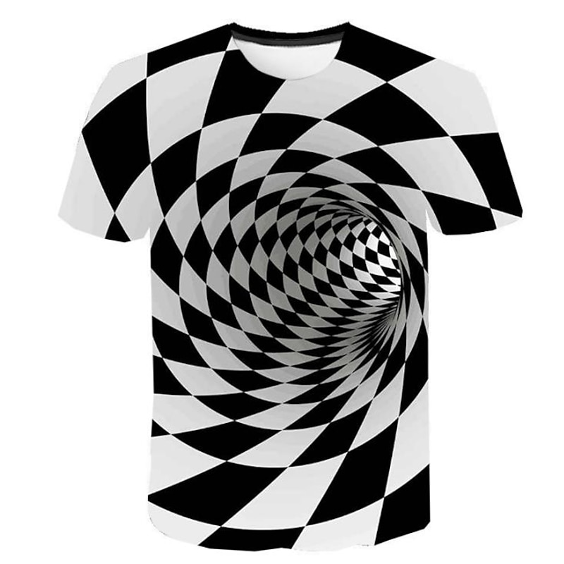 Men's Graphic Geometric 3D Shirt T Shirt Short Sleeve T shirt Round Neck Shirt Causal A B C Summer Clothing Apparel Normal S M L XL XXL 3XL 4XL