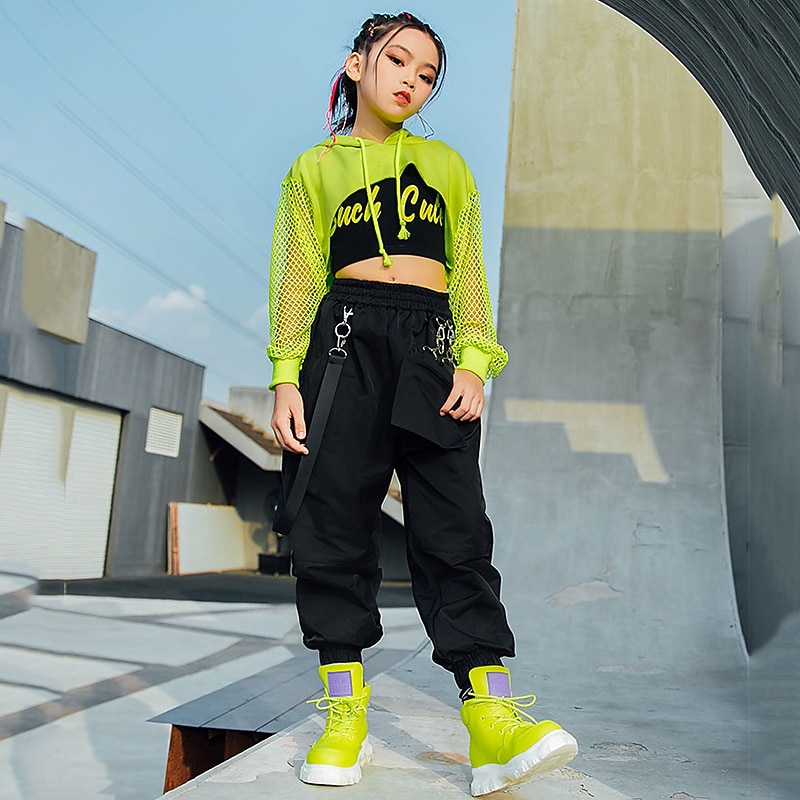 Kids' Dancewear Hip-Hop Vest Hollow-out Girls' Performance Daily Wear Long Sleeve Natural Knit4