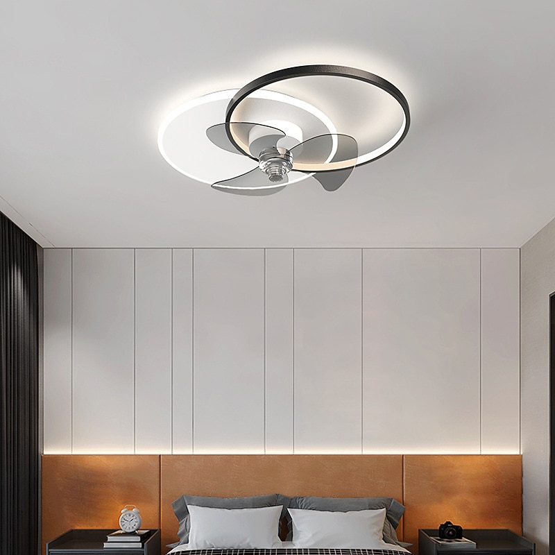 LED Ceiling Fan Light Bedroom Fan Lamp Nordic Ceiling Fan Lamp Modern Simple Room Ceiling Lamp With Silent Fan Lamp3