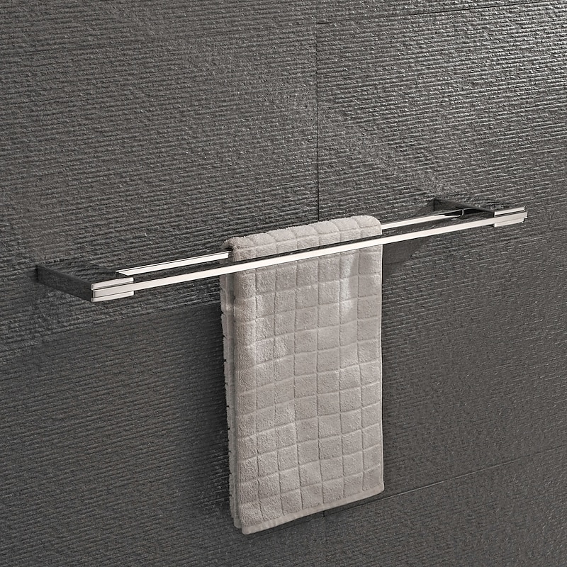 Wall Mounted Stainless Steel Bathroom Towel Bar,Toilet Paper Holder,Silvery Toilet Brush Holder,New Design Contemporary Modern Bathroom Polished Decoration 1pc4