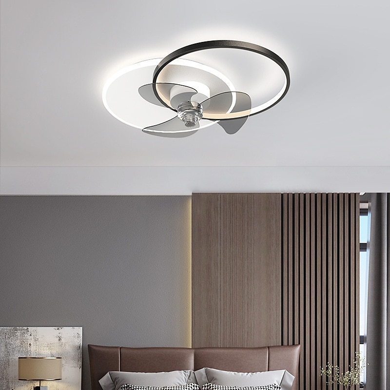 LED Ceiling Fan Light Bedroom Fan Lamp Nordic Ceiling Fan Lamp Modern Simple Room Ceiling Lamp With Silent Fan Lamp2