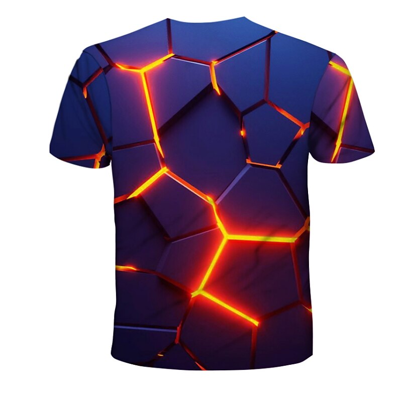 Boys 3D Optical Illusion T shirt Short Sleeve 3D Print Summer Active Kids 4-12 Years Regular Fit2