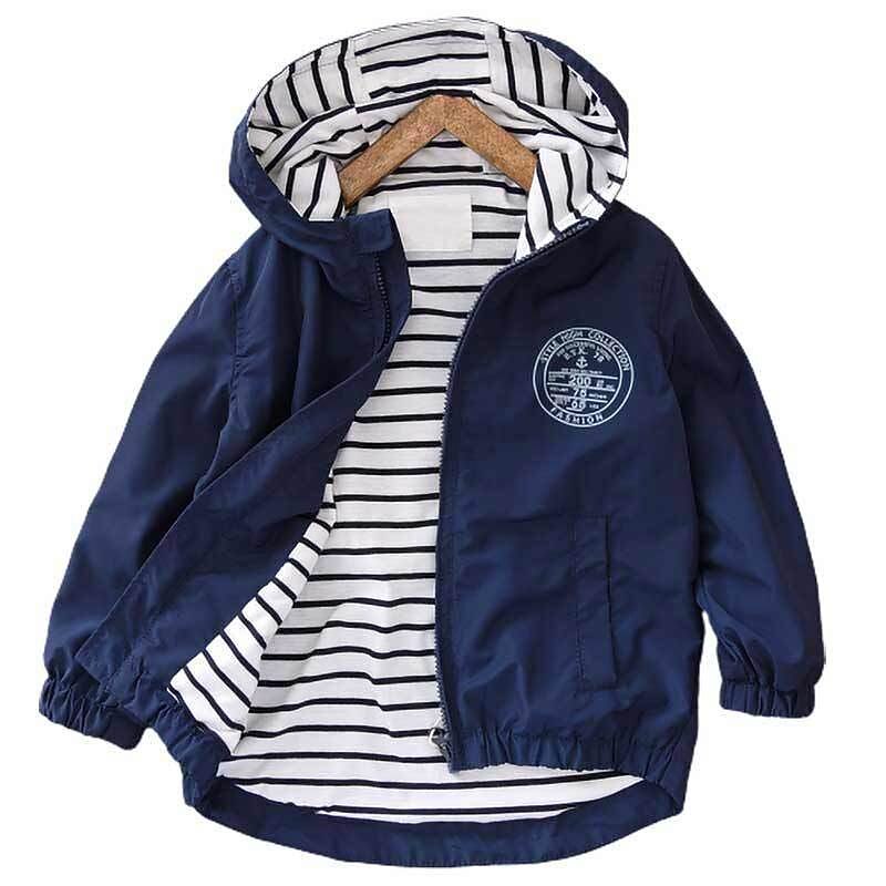 Boys 3D Striped Jacket & Coat Long Sleeve Fall Active Polyester Kids 3-6 Years School Outdoor clothing Casual Daily Regular Fit2