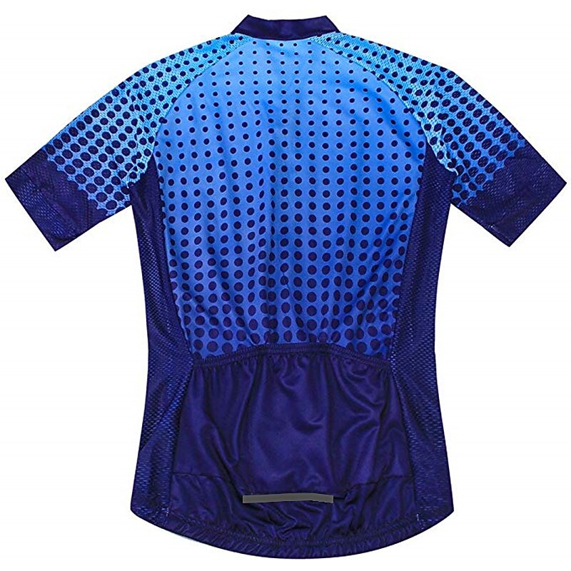 Men's Cycling Jersey Solid Color Patterned Dot Short Sleeve Bike Jersey Top with 3 Rear Pockets Mountain Bike MTB Road Bike Cycling UV Resistant Quick Dry Back Pocket Sweat-Wicking Sports Yellow Blue3