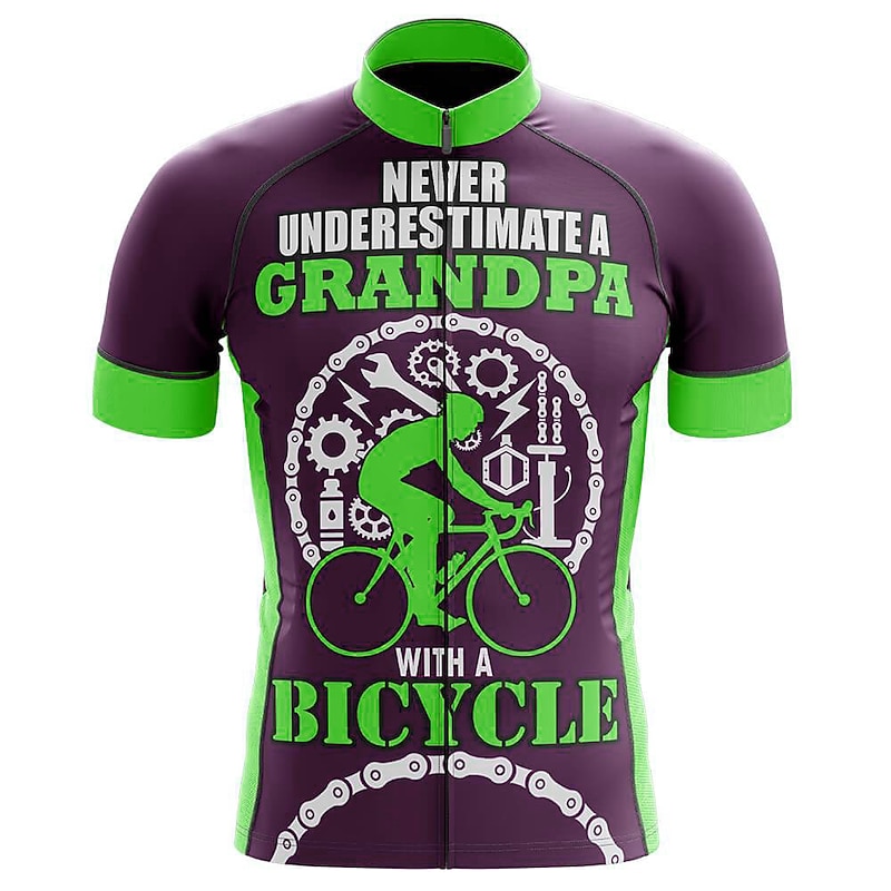 Men's Cycling Jersey Graphic Letter & Number Funny Short Sleeve Bike Jersey Top with 3 Rear Pockets Mountain Bike MTB Road Bike Cycling Quick Dry Soft Reflective Strips Back Pocket Sports Black White4