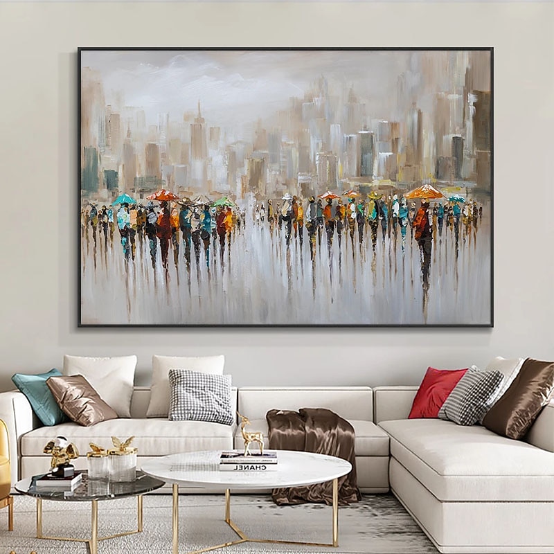 Oil Painting Handmade Hand Painted Wall Art People Scenery Abstract Pictures Home Decoration Decor Stretched Frame Ready to Hang4