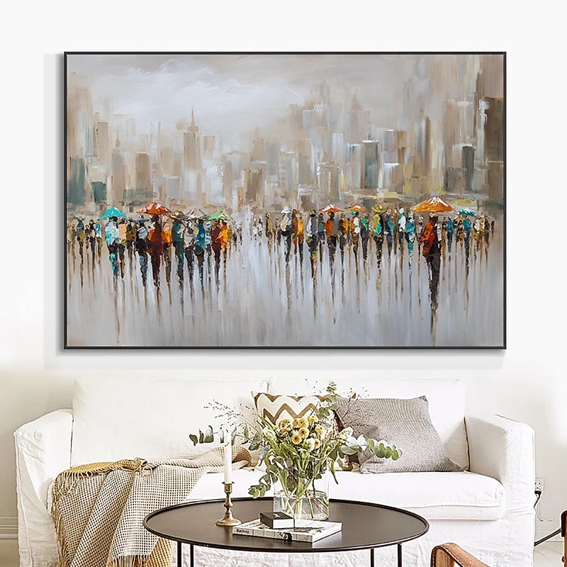 Oil Painting Handmade Hand Painted Wall Art People Scenery Abstract Pictures Home Decoration Decor Stretched Frame Ready to Hang