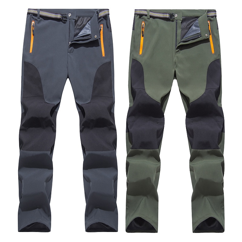 Men's Hiking Pants Trousers Patchwork Summer Outdoor Windproof Skin Friendly Quick Dry Stretchy Pants / Trousers Bottoms Black Army Green Hunting Fishing Climbing L XL XXL XXXL 4XL