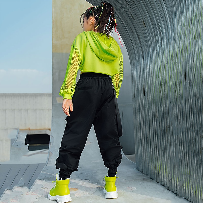 Kids' Dancewear Hip-Hop Vest Hollow-out Girls' Performance Daily Wear Long Sleeve Natural Knit2