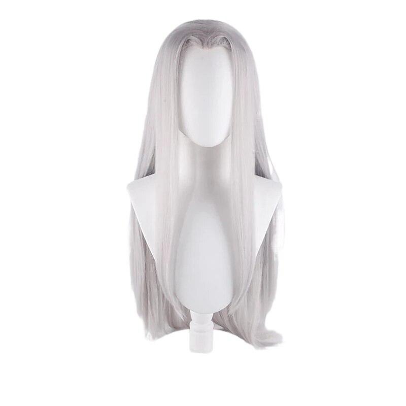 Game Final Fantasy 7 Remake Sephiroth Cosplay Wig Ff7 100Cm Silver Long Straight Heat Resistance Hair Role Play  Wigs Halloween Wigs