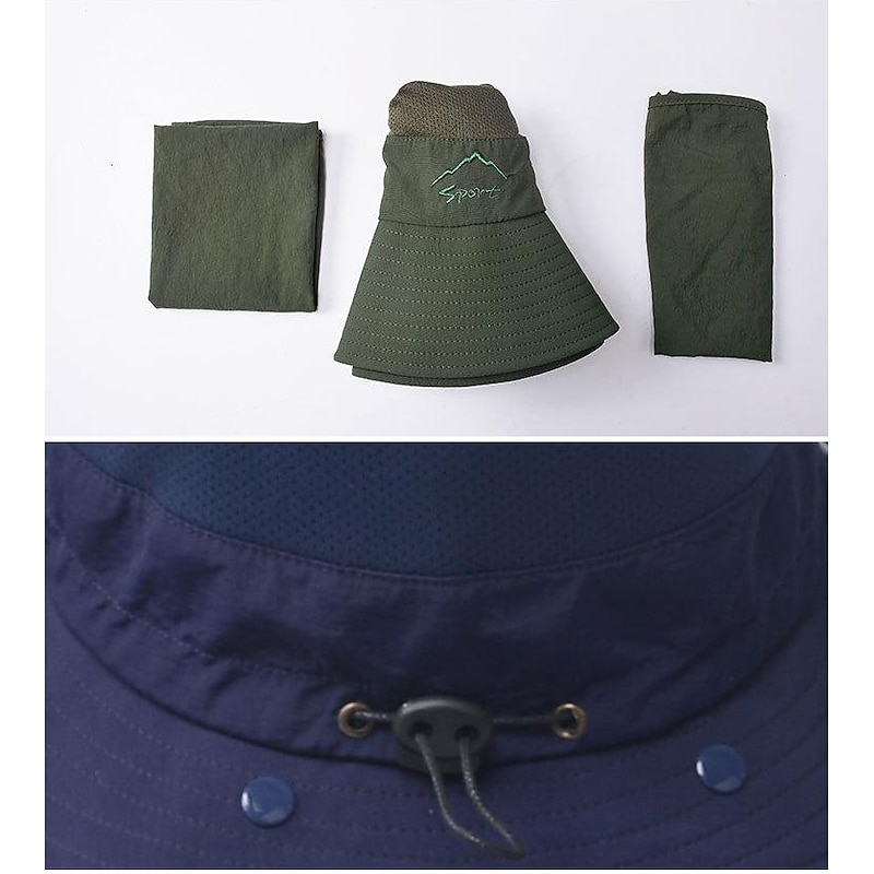 Sun Hat Bucket Hat Hat with Neck Face Flap Cover Packable Anti-Mosquito Summer Spring Wide Brim3