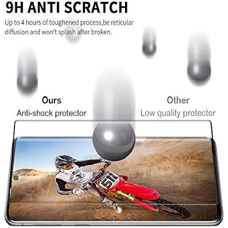 [2+2Pack] Screen Protector + Camera Lens Protector For Samsung Galaxy S25 Ultra S25 Ultra Plus S24 Ultra Plus S23 S22 S21 S20 Plus Ultra S10 Tempered Glass 9H Hardness Anti-Fingerprint High2