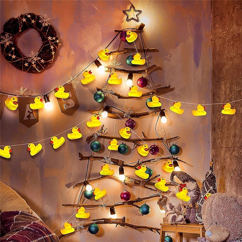 Mini Yellow Duck LED String Light 1.5M 10LEDs Battery Powered Indoor Outdoor Christmas Wedding Party Garden Decoration LED Fairy Lights4