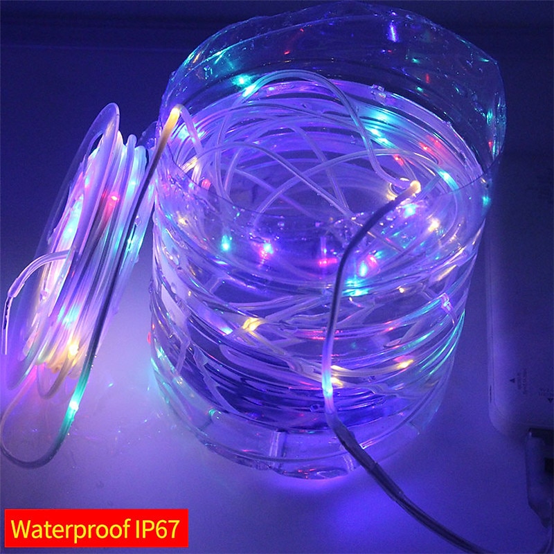 Solar Rope Lights Outdoor Waterproof  7M 12M 22m LED Lamps 50 100 Leds 200 Leds Rope Tube String Lights Fairy Holiday Christmas Party Solar Garden Light4