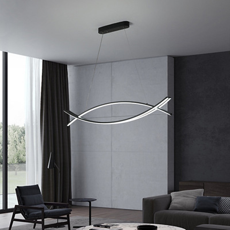 LED Pendant Light 90 cm Single Design Chandelier Aluminum Artistic Style Modern Style Stylish Painted Finishes LED Modern 220-240V4