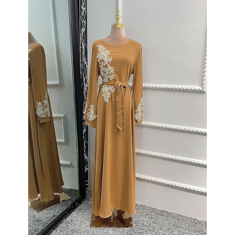 Women's Arabian Dress Muslim Dress Abaya Arabian Ramadan Embroidered Adults' Dress Party, Halloween4