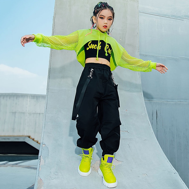 Kids' Dancewear Hip-Hop Vest Hollow-out Girls' Performance Daily Wear Long Sleeve Natural Knit3