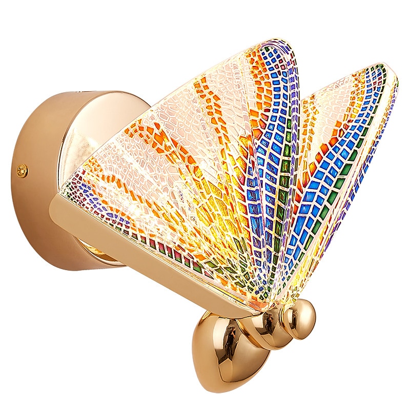 Lightinthebox LED Butterfly Wall Lights Nordic New Background Decorative Lamp Bedroom Bedside Table Creative Butterfly Wall Lamp Children's Room Hallway Wall Lamp4