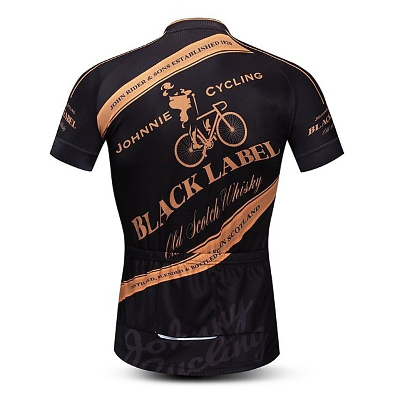 Men's Cycling Jersey Geometric Patterned Geometry Short Sleeve Bike Jersey Top with 3 Rear Pockets Mountain Bike MTB Road Bike Cycling Quick Dry Front Zipper Back Pocket Moisture Wicking Sports3