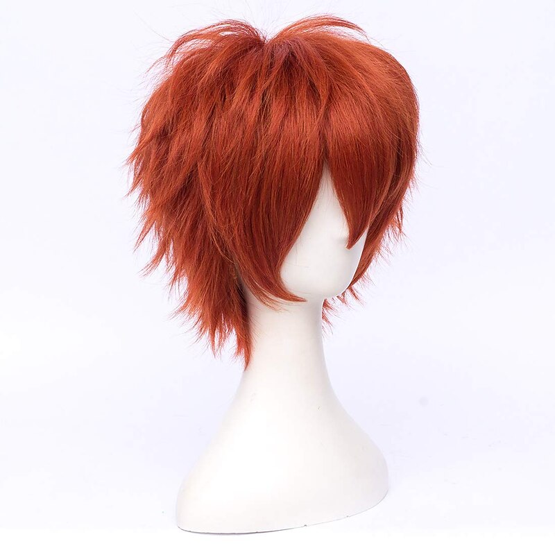 Red Wigs For Women Short Fashion Pointed Layered Anime Cosplay Wigs Carnival Christmas Carnival Dress Up Party Wig Gifts2