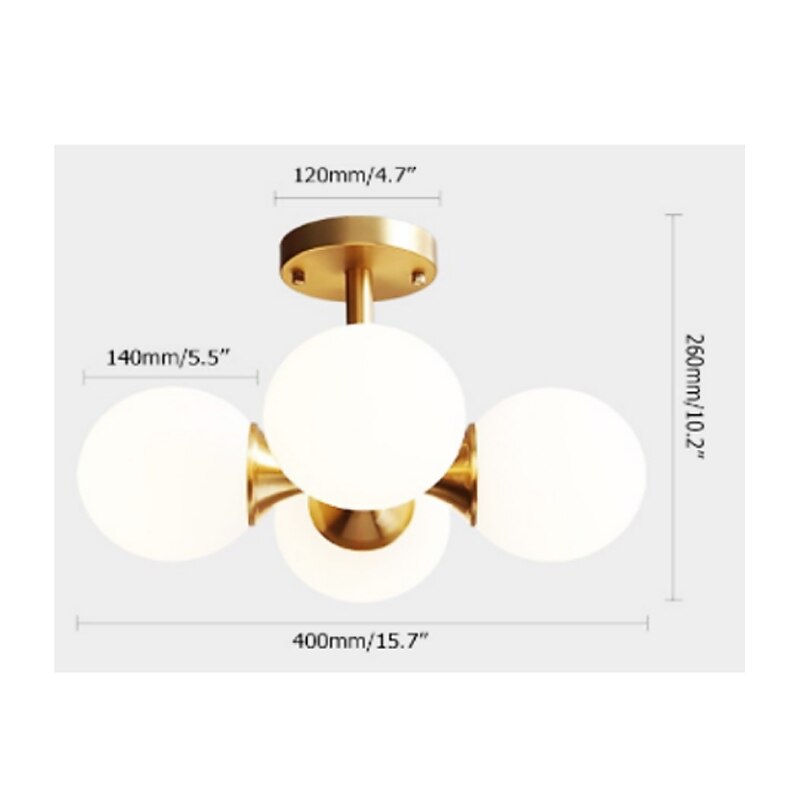 LED Ceiling Light 40 cm Sputnik Design Flush Mount Lights Metal Globe Electroplated Artistic Modern 220-240V3