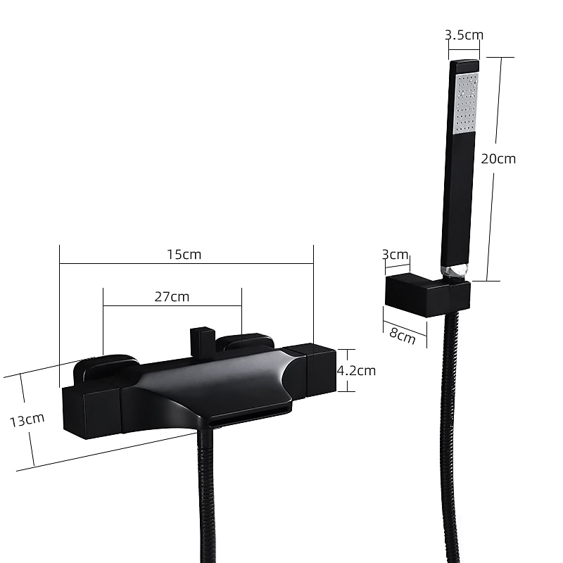 Bathtub Faucet - Contemporary Electroplated Wall Mounted Ceramic Valve Bath Shower Mixer Taps2