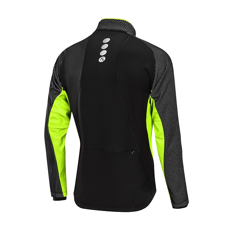 Nuckily Men's Bike Fleece Jacket Cycling Jacket Winter Tracksuit Windbreaker Thermal Warm Windproof Sports Patchwork Red Blue Green Clothing Apparel Loose Bike Wear Long Sleeve2