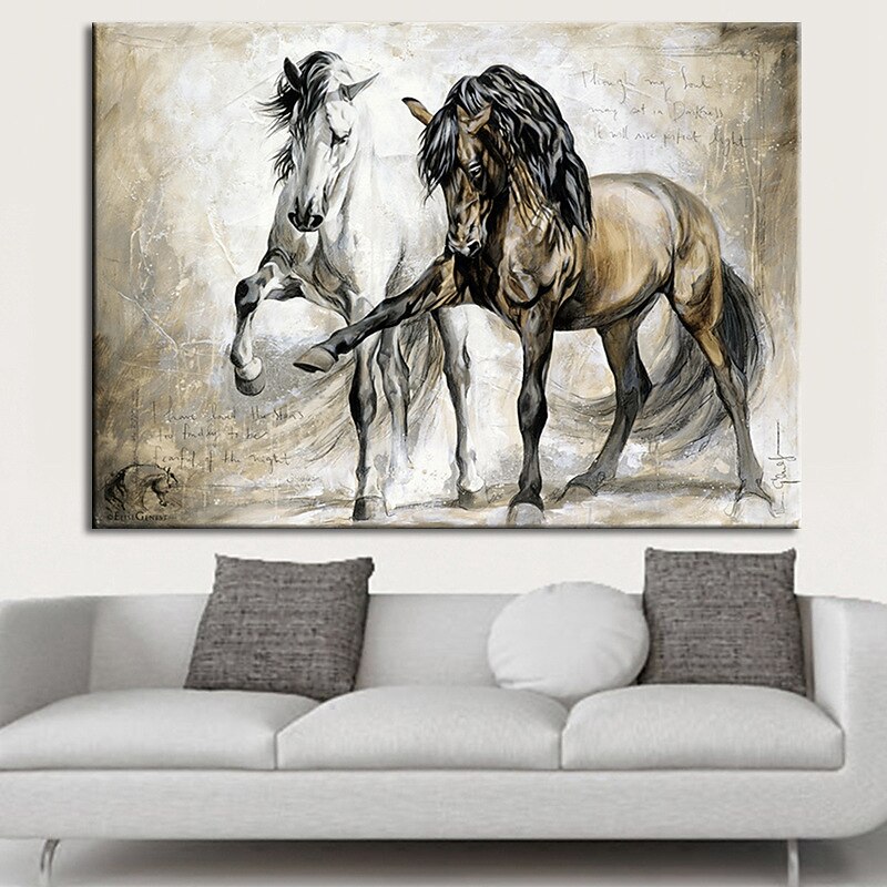 Wall Art Canvas Prints Painting Artwork Picture Animal Horse Home Decoration Decor Rolled Canvas No Frame Unframed Unstretched3