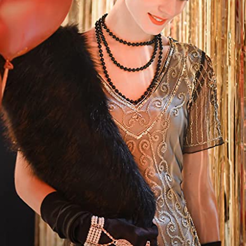 Beaded Necklace Imitation Pearl Women's Simple Romantic Vintage Beads Round Necklace For Street Gift Daily / Long Necklace2