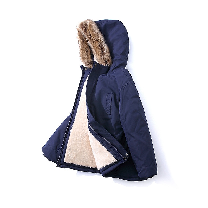 Boys' 3D Kids Puffer Jacket Plain Coat Long Sleeve Fall Winter Active Kids 3-13 Years Vacation Street Regular Fit3