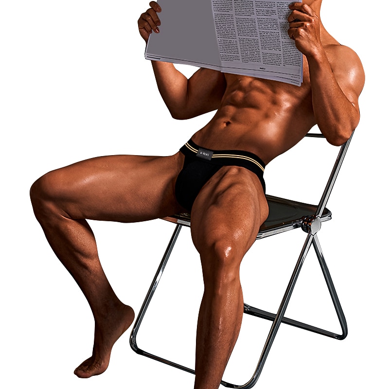 Men's Sport Briefs Panty Underwear Casual Athleisure Lounge Winter Modal Breathable Soft Sweat wicking Running Walking Sportswear Activewear Solid Colored Black White Pink4