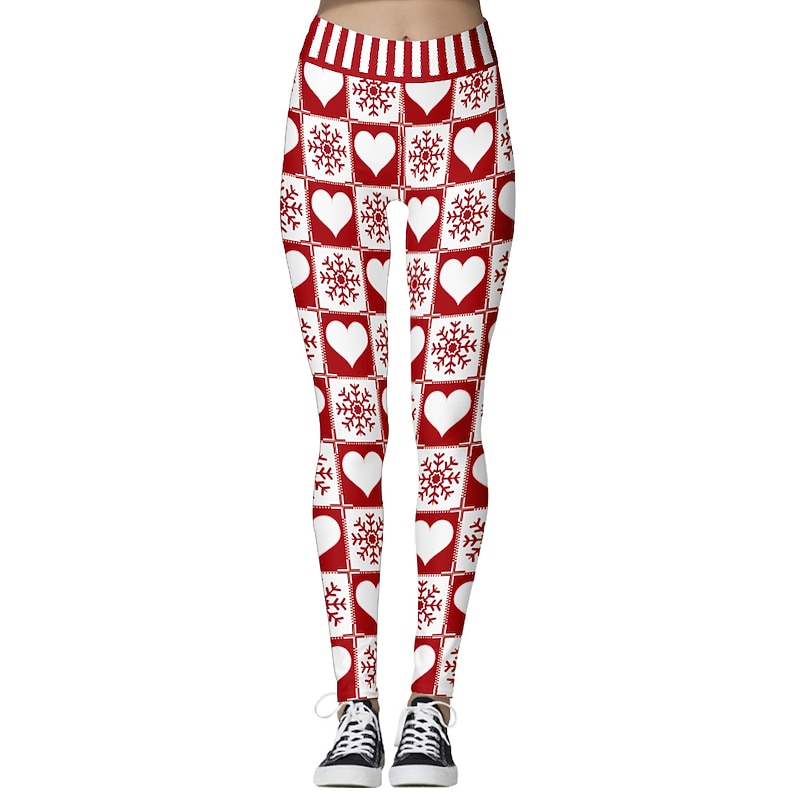 Snowman Santa Claus Leggings Women's Christmas Dailywear Adults Christmas Carnival Masquerade Christmas Eve Christmas Party Pants