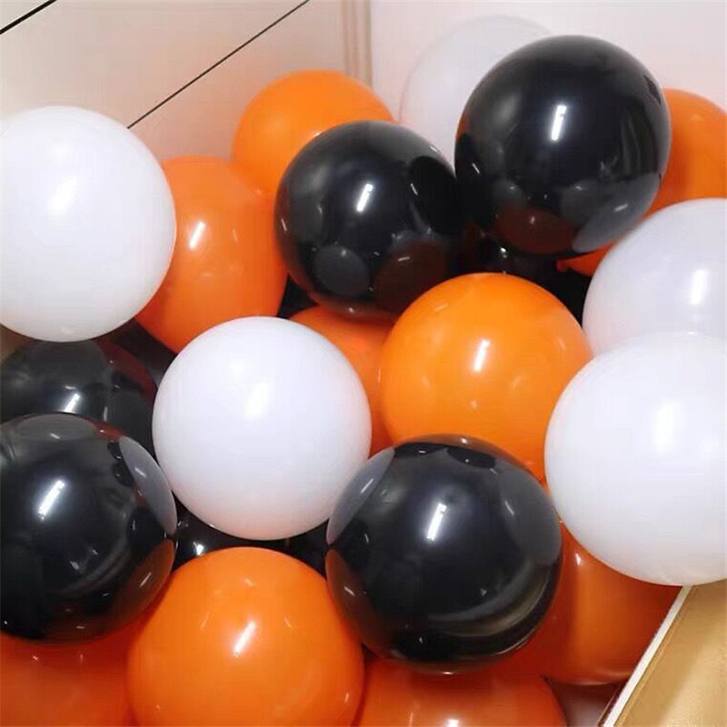 100pcs Halloween Balloon Decoration Set Printing Party Supplies Bat Halloween Props Halloween Latex Pumpkin Balloons3