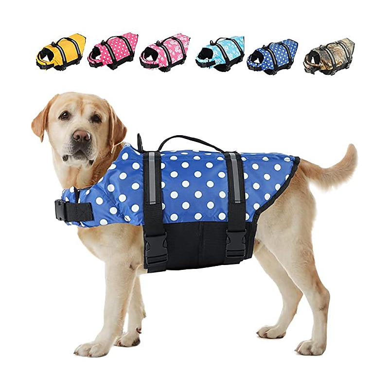 Dog Dog Life Jacket Reflective Adjustable Sports & Outdoors Safety Beach Pool Dog Clothing for Husky Golden Retriever Bichon Frise Pomeranian Small3