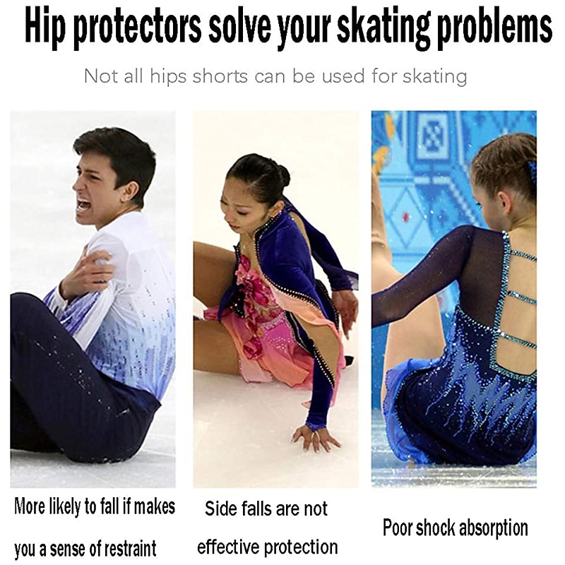 Impact Shorts / Padded Compression Shorts for Ski / Snowboard / Ice Skating Protective Practise Purple / Yellow / Peach3